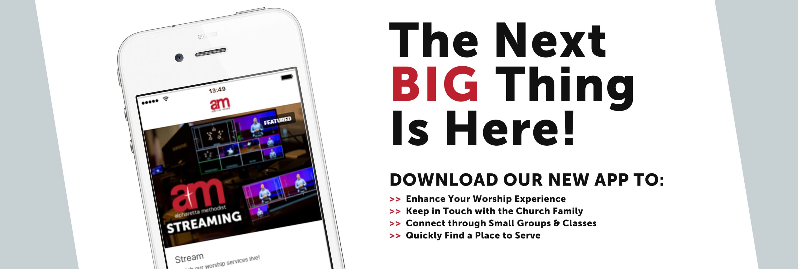 Now you can take Alpharetta Methodist with you. Alpharetta Methodist App: The Next BIG Thing Is Here!